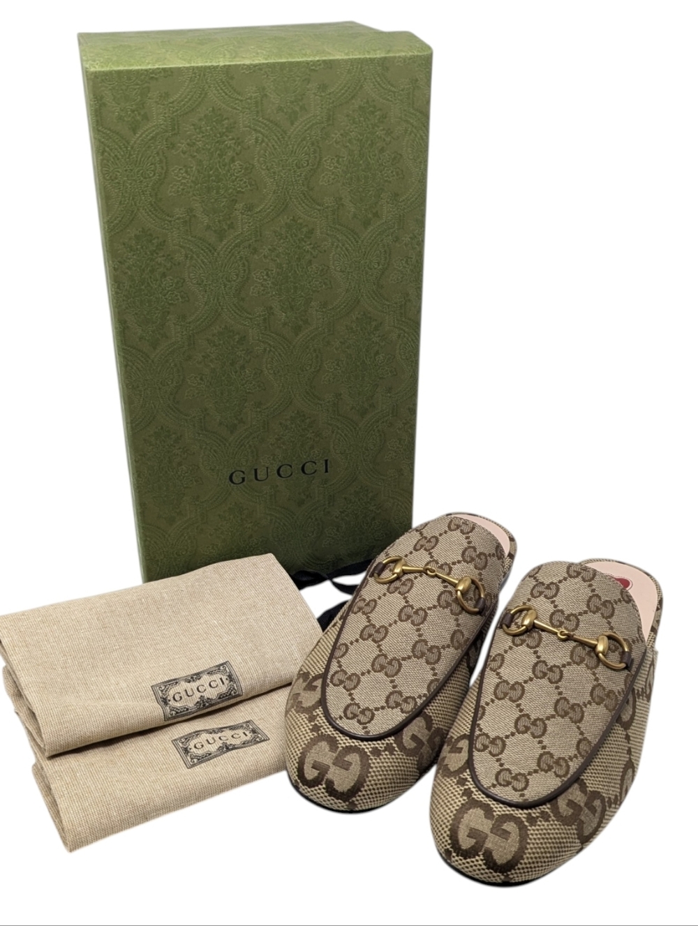 NIB Gucci Princetown Jumbo GG Monogram Horsebit Jacquard Loafer Mule Size EU 40 - Picture 13 of 13
